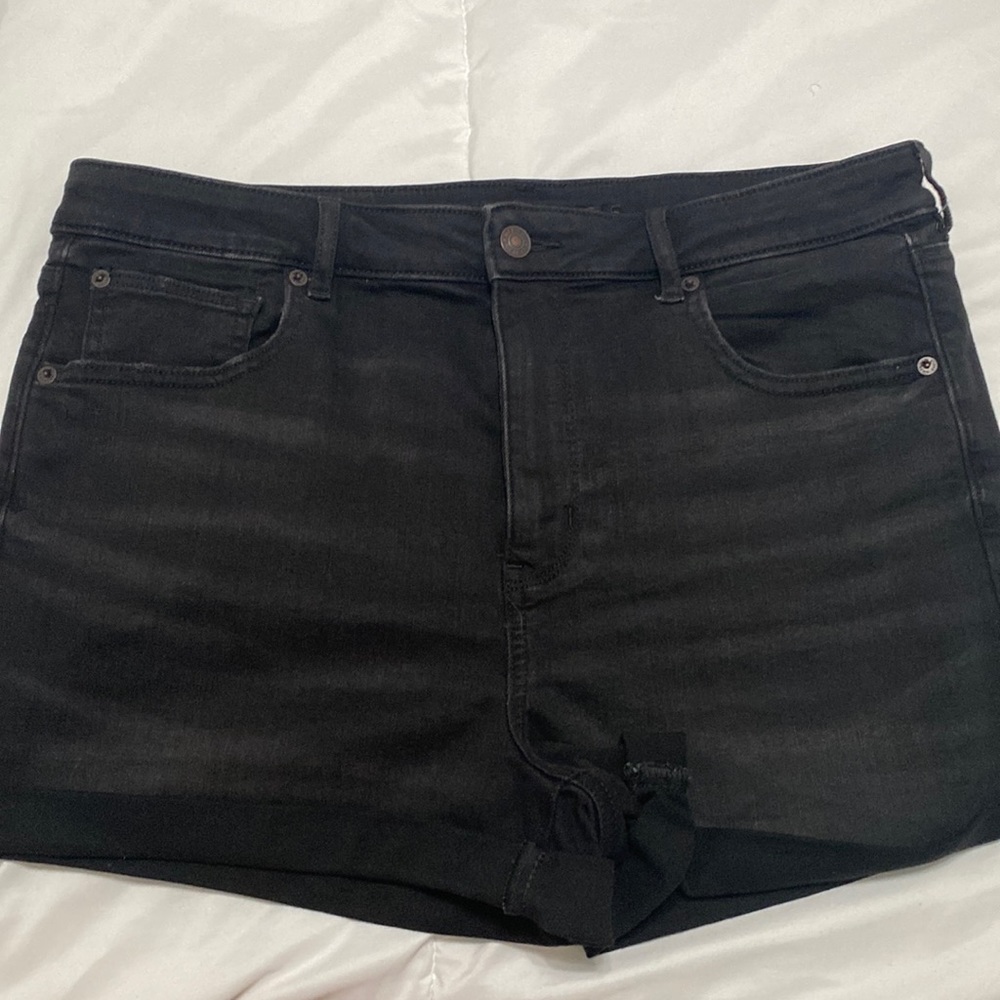 Black Denim Shorts